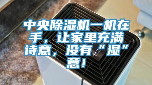 中央除濕機一機在手，讓家里充滿詩意，沒有“濕”意！